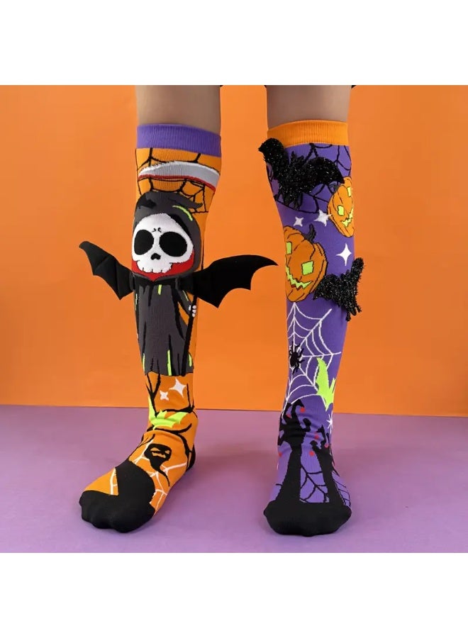 A pair of kid's Halloween over-the-knee socks - Image 2