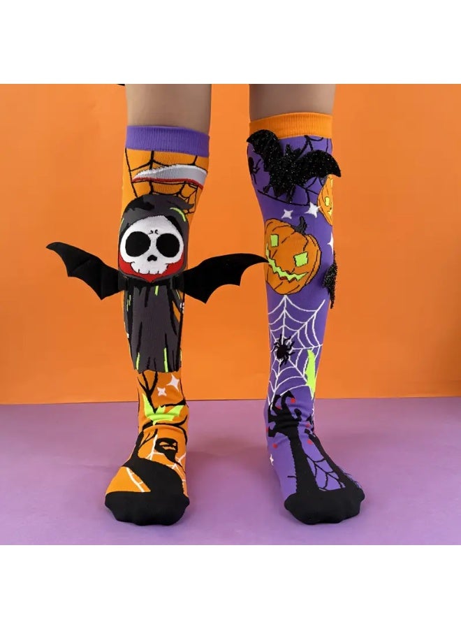 A pair of kid's Halloween over-the-knee socks - Image 5