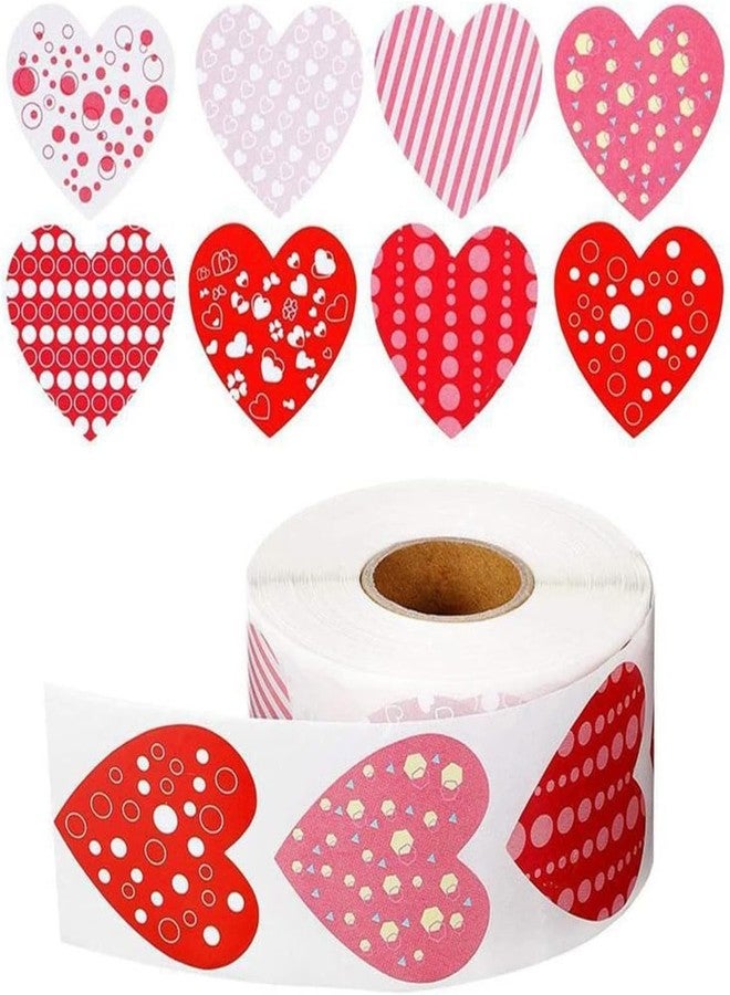 AROSHNAY 1000pcs Watercolor Heart Stickers, Round Heart Adhesive Sticker for Small Business Wedding Supplies Packing Stickers Gift Wrap (3) - Image 3