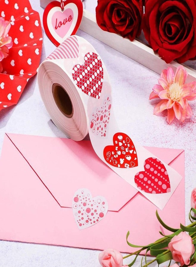 AROSHNAY 1000pcs Watercolor Heart Stickers, Round Heart Adhesive Sticker for Small Business Wedding Supplies Packing Stickers Gift Wrap (3) - Image 4