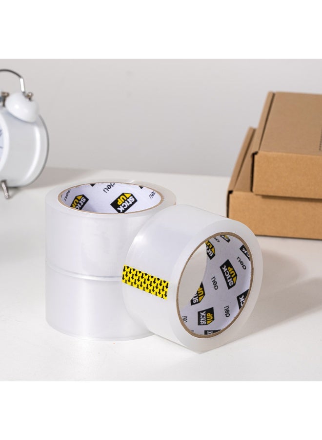 Deli شريط لاصق دلي EA319 STICK UP فائق القوة BOPP (نواة كرتونية، شفاف) - 6 قطع/فيلم انكماش حراري - ختم صناعي للطرود والشحن والتنقل واللوجستيات - Image 2