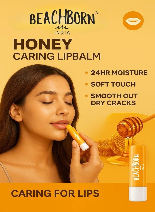 Beachborn India Honey Caring Lipbalm with 24Hr Moisture, Soft Touch Formula for Dry Crack Protection - Image 3