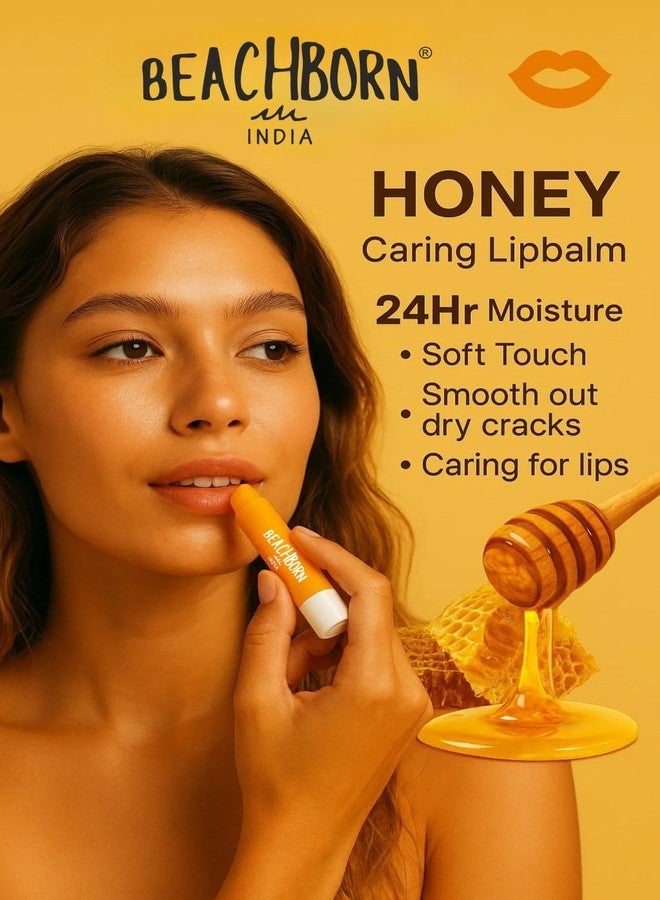 Beachborn India Honey Caring Lipbalm with 24Hr Moisture, Soft Touch Formula for Dry Crack Protection - Image 2