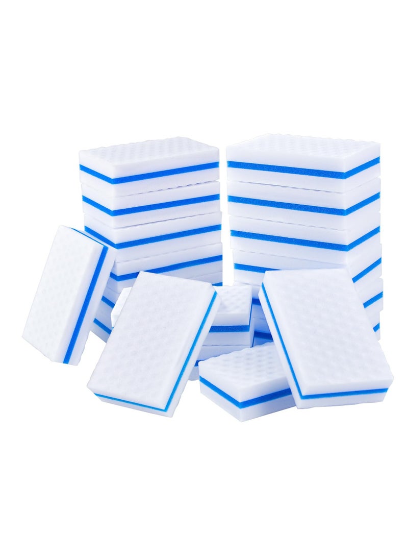 Magic Sponges Cleaning Eraser, Melamine Sponge, 20 Pcs Extra Thick More Lasting 3X Density Premium Magic Sponge Eraser, Multi Surface Power Scrubber Foam Cleaning Pads - Image 1