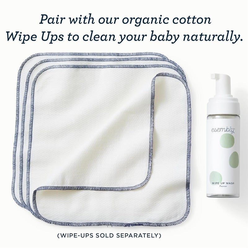 Esembly Wipe Up Wash Bundle, Organic No-Rinse Foaming Solution for Reusable Baby Cloth - Fragrance Free - Includes Refillable Foamer Bottle and 8oz Concentrate - Image 4