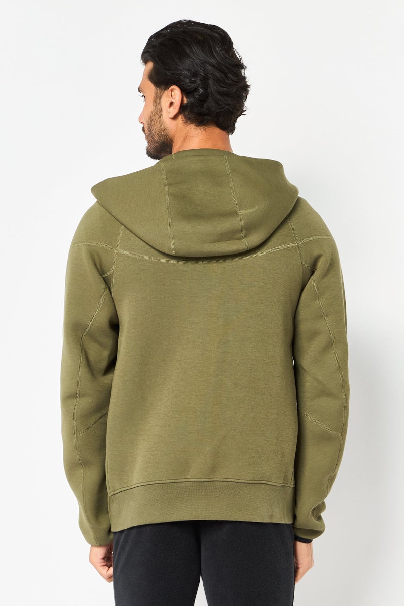 Nike Men Sportswear Fit Long Sleeve Outdoor Full Zip Hoodie, Army Green - Image 2