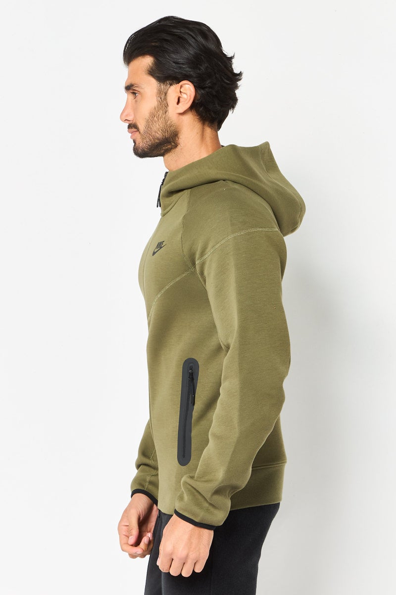 Nike Men Sportswear Fit Long Sleeve Outdoor Full Zip Hoodie, Army Green - Image 3