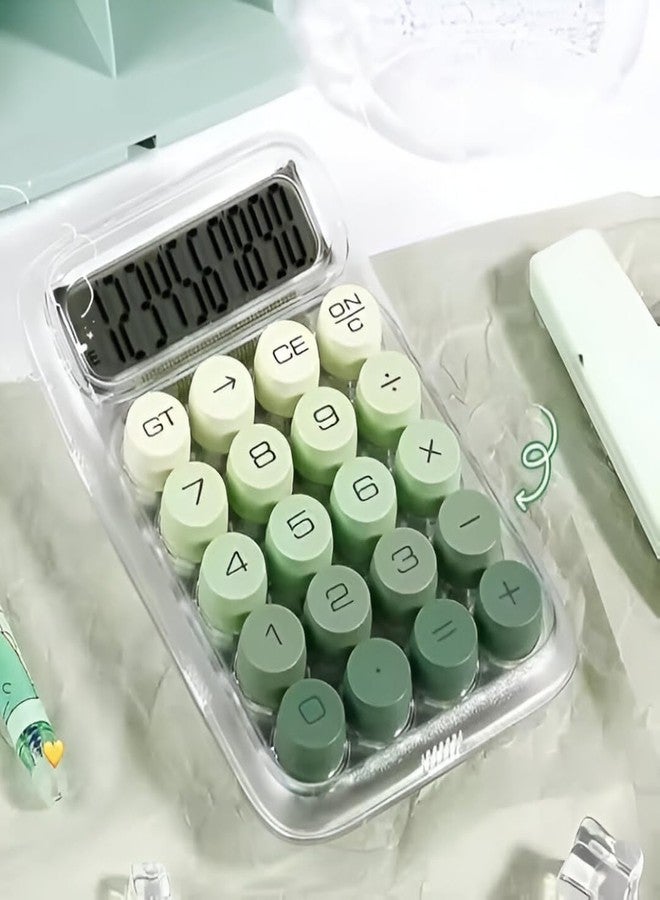 Glitzn 10-Digit Transparent Sugar Cube Calculator Office Supplies Scientific Computer Student Dedicated Accounting Calculator Multicolour - Image 3