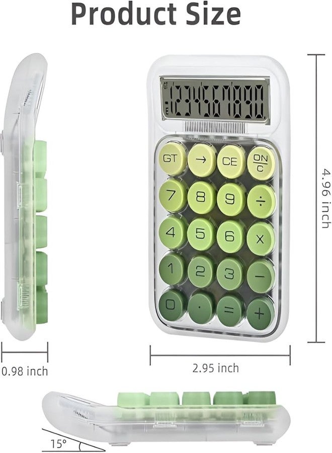 Glitzn 10-Digit Transparent Sugar Cube Calculator Office Supplies Scientific Computer Student Dedicated Accounting Calculator Multicolour - Image 2