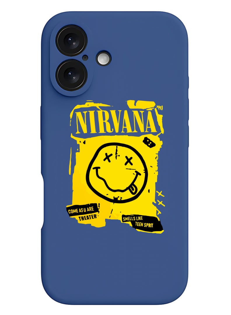 Theodor iPhone 16 Plus Blue Protective Slim Fit Case Liquid Silicone Cover with Full Body Protection Anti-Scratch Shockproof Case For iPhone - Nirvana - Image 1