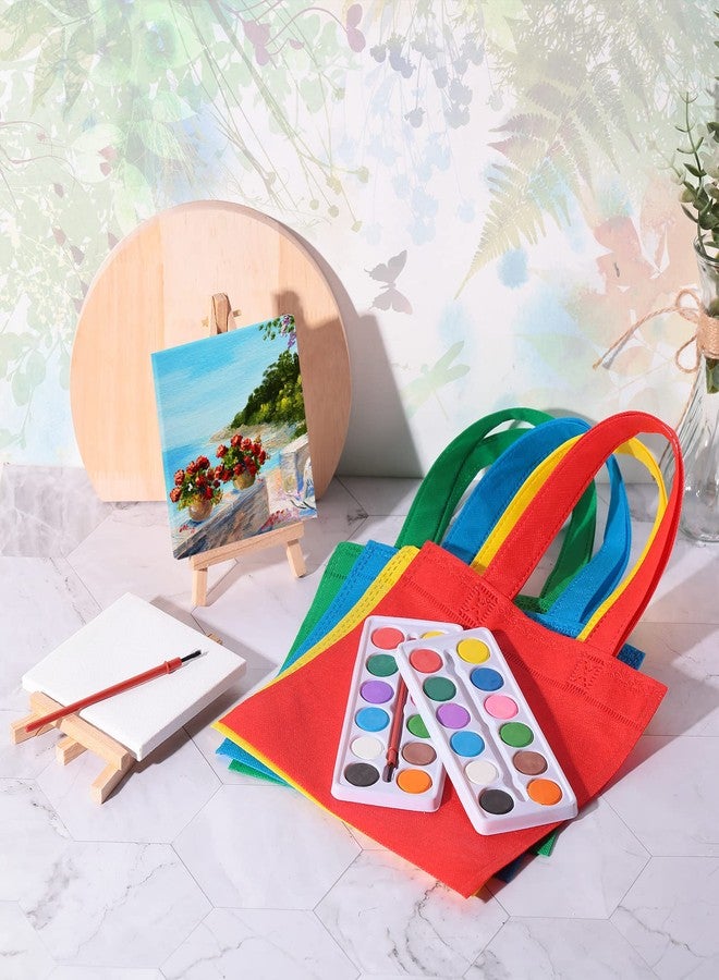Teling 24 Sets 72 Pcs Mini Canvas Easel and Watercolor Paint Set 4 x 4 Inch Canvases for Painting Kids Art Non Woven Bags Washable Watercolors Kids Drawing Set for Birthday Art Party Favors Supplies - Image 4