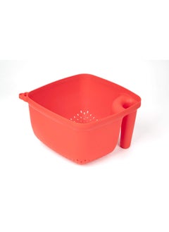 N M Z N M Z ABS Plastic Vegetable Fruit Basket Rice Wash Sieve Washing Bowl Colander, (Multi Colour, 1 pc)  - Image 1