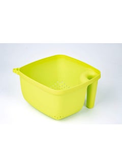 N M Z N M Z ABS Plastic Vegetable Fruit Basket Rice Wash Sieve Washing Bowl Colander, (Multi Colour, 1 pc)  - Image 4