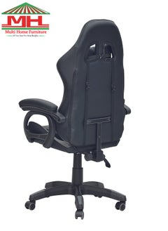 Multi Home Furniture Modern Design Best Executive Gaming Chair (44-GREY/BLACK) For Video Gaming Chair For Pc With Fully Reclining Back And Headrest For ADULTS (10 TO 20) Years  - Image 3
