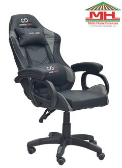 Multi Home Furniture Modern Design Best Executive Gaming Chair (44-GREY/BLACK) For Video Gaming Chair For Pc With Fully Reclining Back And Headrest For ADULTS (10 TO 20) Years  - Image 4