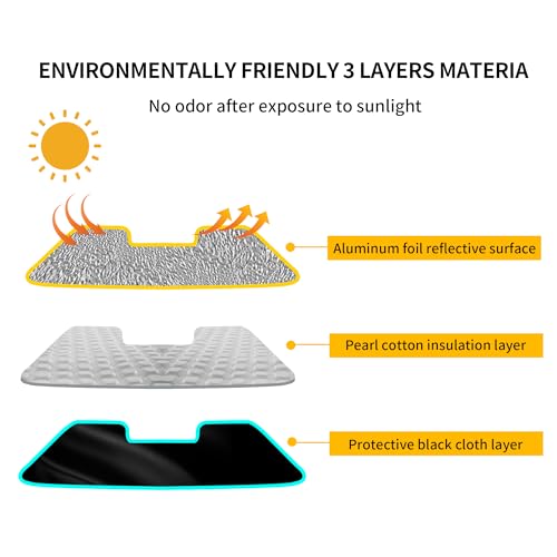 RERPRO Windshield Sun Shade Compatible with 2024 2025 Jeep Wrangler JL 2/4 Door 4XE Interior Accessories Foldable Windshield Sunshade Front Window UV Blackout Shades Sun Blocker Protector Cover - Image 5