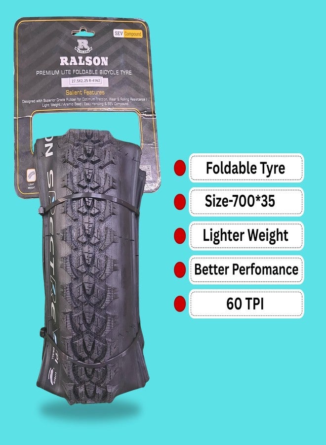FCCRACING Foldable Road and Hybrid Bicycle 700 * 35 Tyre and Tube Combo - Image 3