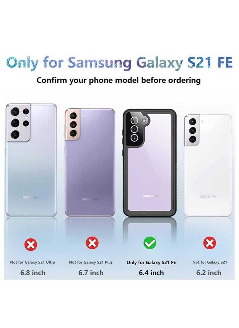Rock Pow - Samsung Galaxy S21 FE Case,Galaxy S21 FE Waterproof Case with Built-in Screen Protector 360° Full Body Protective Shockproof IP68 Underwater Phone Case for Samsung Galaxy S21 FE 5G - Image 1