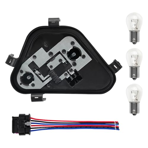 Htostar Racing Driver Side Left Rear Tail Light Lamp Holder Bracket Socket Panel Plug Connector Board with Bulbs Harness Compatible with BMW 3 Series 328id 320i 335i 2012 2013 2014 2015 Replace 63217313043 - Image 1