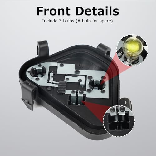 Htostar Racing Driver Side Left Rear Tail Light Lamp Holder Bracket Socket Panel Plug Connector Board with Bulbs Harness Compatible with BMW 3 Series 328id 320i 335i 2012 2013 2014 2015 Replace 63217313043 - Image 3