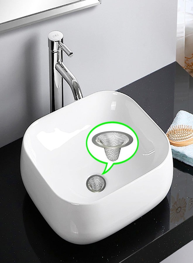 Seatery 1.0" Bathroom Sink Drain Strainers, 6PCS Drain Hair Catchers for Laundry, Mop Pool, Utility, Slop, RV Sink, Stainless Steel Drain Filter - Image 5