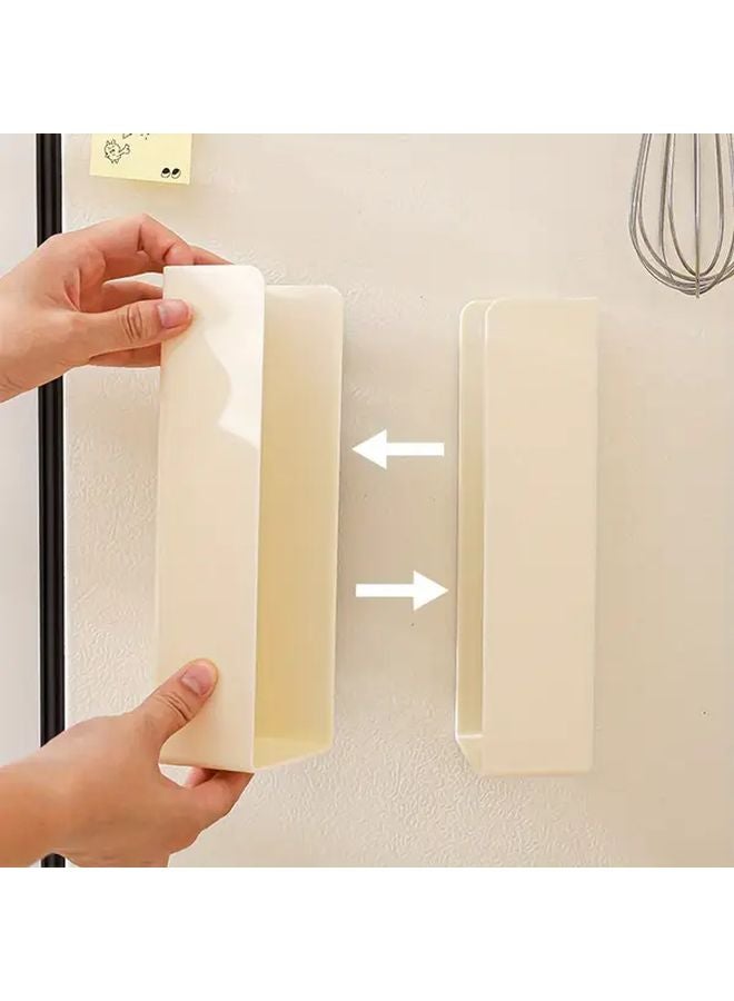 Large Capacity Wall Mounted Tissue Box Holder Magnetic Surface Mount Waterproof ABS Plastic Black - Image 5