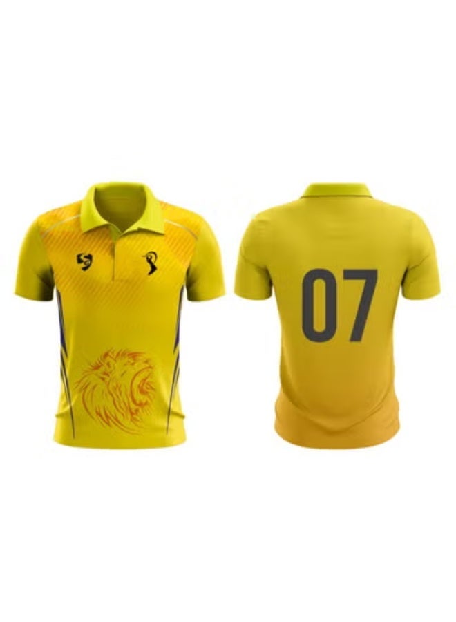 SG IPL 2026 | Chennai Super Kings (CSK) T-Shirt | Unisex Regular Fit | Half Sleeve | Stretchable Match Fit Fan Jersey - Image 1