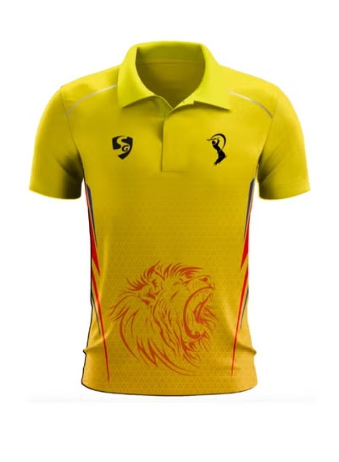 SG IPL 2026 | Chennai Super Kings (CSK) T-Shirt | Unisex Regular Fit | Half Sleeve | Stretchable Match Fit Fan Jersey - Image 3