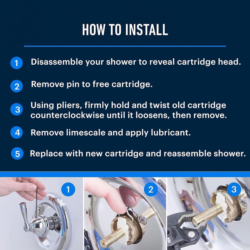 Essential Values Replacement Compatible with Moen 1222 Replacement Cartridge – Aftermarket for One-Handle Posi-Temp Faucets & Moen Tub Shower - Durable Brass & Plastic - Image 2