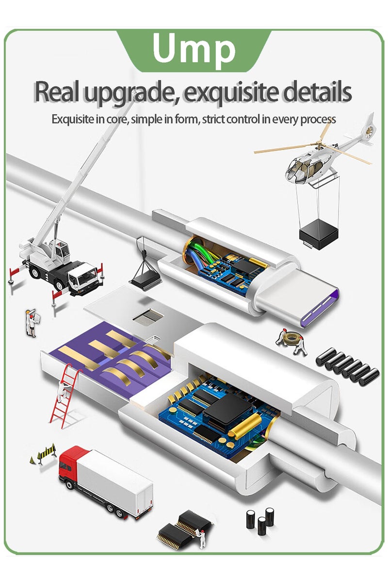 Ump Official USB-A to Type-C Super Fast Charging Cable, 1m, for Huawei/Xiaomi/Honor, supports up to 100W fast charging - Image 4
