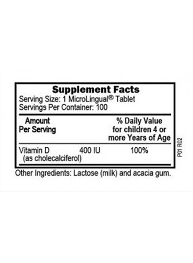 Superior Source Children's Vitamin D 400IU Tablets, 100 Count - Image 2