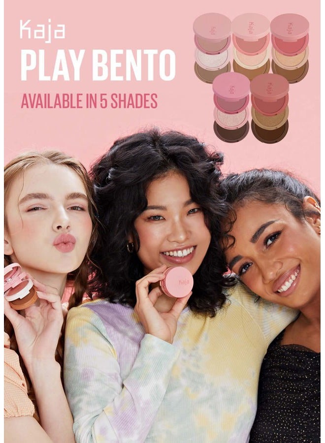 KAJA 3 Colors Palette - Play Bento_Butter Up | Powder Blusher, Highlighter, Cream Bronzer, Creamy Application, with Mango Seed Butter, Powdery Finish, Easy Finger Application, Lightweight Formula - Image 5