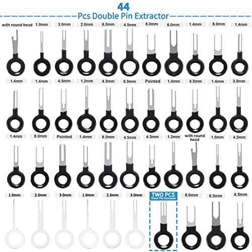Vignee 60pcs Terminal Removal Tool kit,Pins Terminals Puller Repair Tools for Car Pin Extractor Electrical Wiring Crimp Connectors,Key Extractor Depinning Tool Set - Image 5