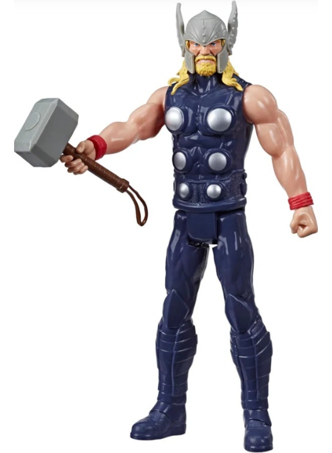 Hasbro Marvel مجسم عمل هاسبرو مارفل أفنجرز سلسلة تيتان هيرو ثور بطول 12 بوصة - Image 1
