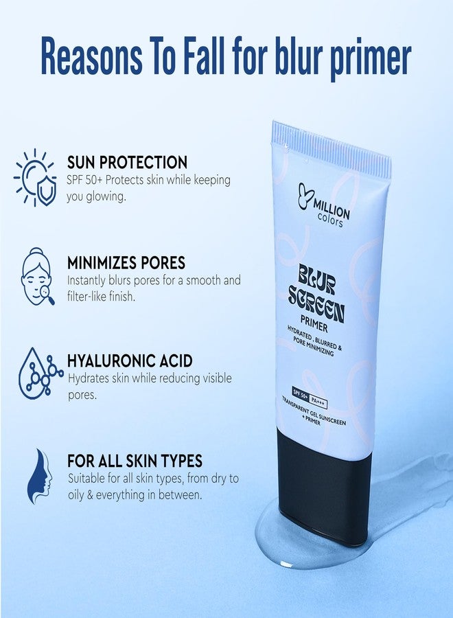 Million Colors Dual Power All Day Glow Combo Kit Rose Gold Strobe Cream (30ml) and Blur Primer (30ml)| Illuminating Strobe Cream and Pore Blur Primer for Flawless All Day Glow| - Image 3