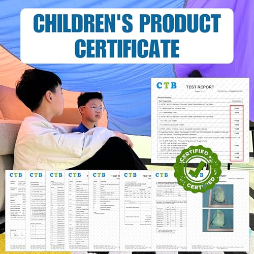 lukidoki Magic Fort Building Kit for Kids  Large Lightweight Blanket Fort Making Kit Clips with CPC Certification  Portable Playhouse Play Tent Fort  IndoorOutdoor GirlsBoys Toys Ages 45 6 7 812 - Image 5