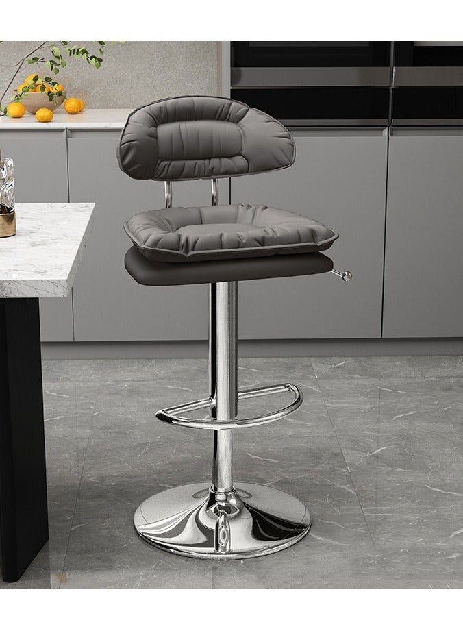 360° Swivel Bar Stools with Back & Footrest,Adjustable Height Bar Chair Ergonomic Counter Stool,Soft Comfy Barstools Armless Dining Chair for Kitchen Island Breakfast Dining Room Cafe