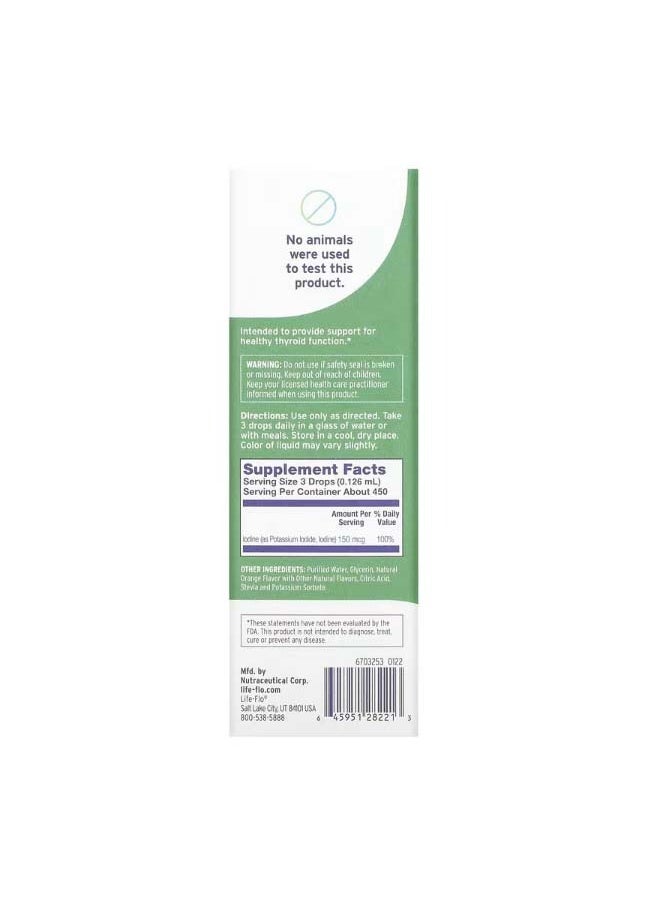 Life-flo Liquid Iodine Plus Natural Orange 2 fl oz 59 ml  - Image 2