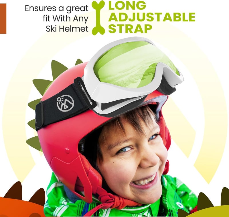 OutdoorMaster Kids Ski Goggles - Helmet Compatible Snow Goggles for Boys & Girls with 100% UV Protection - Image 2