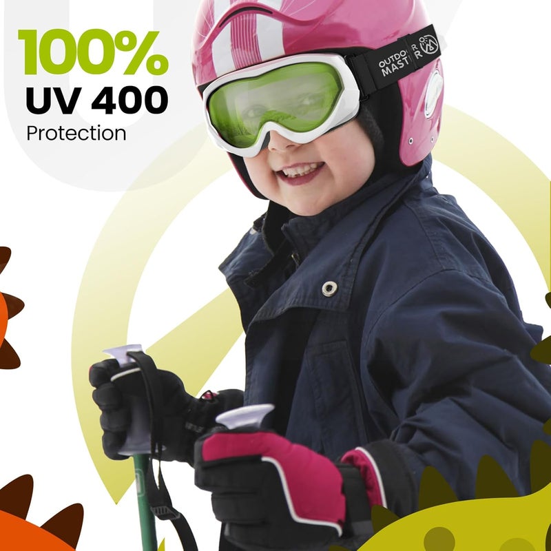 OutdoorMaster Kids Ski Goggles - Helmet Compatible Snow Goggles for Boys & Girls with 100% UV Protection - Image 5