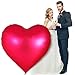 MiniInflat Valentines Day 60 Inch Large Heart Balloon Huge Hot Pink Heart Shape Foil Balloon Wedding Engagement Anniversary Baby Shower Party Decoration - Image 2