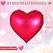 MiniInflat Valentines Day 60 Inch Large Heart Balloon Huge Hot Pink Heart Shape Foil Balloon Wedding Engagement Anniversary Baby Shower Party Decoration - Image 4