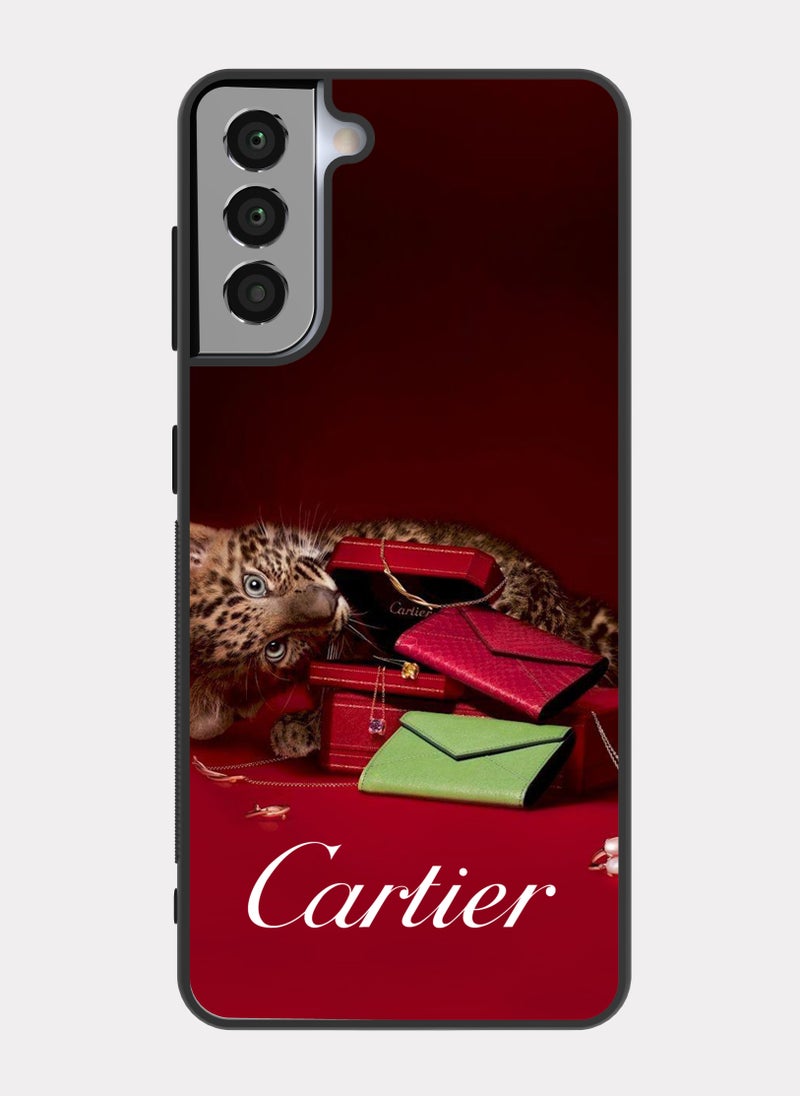 بكسلات كفر سامسونج جالكسي اس 21 بلس كارتير احمر بني - Image 1