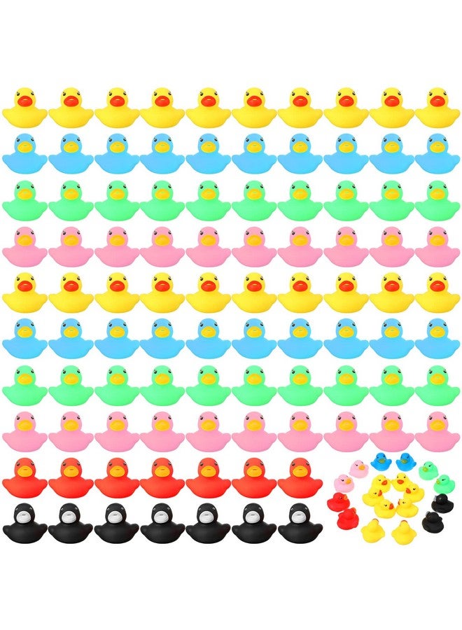 Zhanmai Zhanmai 300 Pcs Mini Rubber Ducks Bulk Colorful Duckies Set Tiny Shower Rubber Bath Toy Float Squeak Bathtub Pool Toy for Party Supplies Shower Birthday Holiday(Colorful) - Image 1