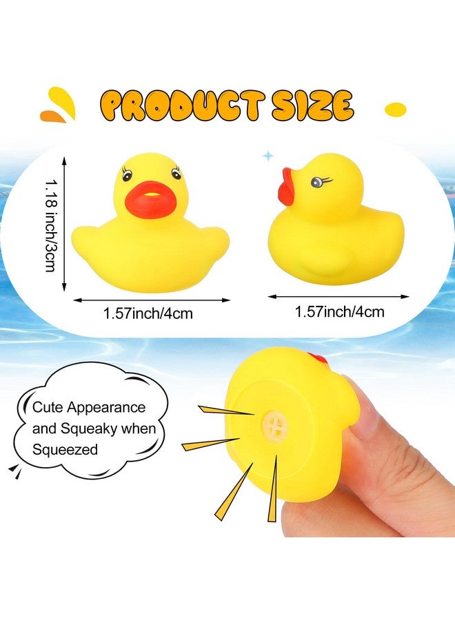 Zhanmai Zhanmai 300 Pcs Mini Rubber Ducks Bulk Colorful Duckies Set Tiny Shower Rubber Bath Toy Float Squeak Bathtub Pool Toy for Party Supplies Shower Birthday Holiday(Colorful) - Image 2