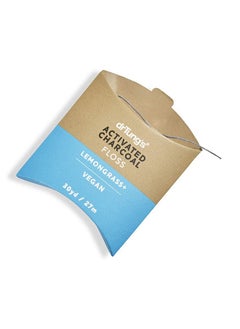 drTung's Vegan Activated Charcoal Floss Natural Lemongrass Flavor Dental Floss 1 Pack  - Image 3