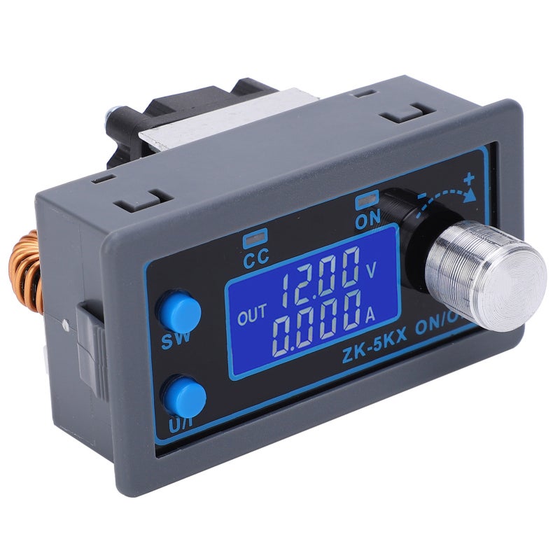 Buck Boost Converter: 5-in-1 LCD Display Input/Output Voltage Current Power Capacity Time - Reverse Connection & Anti-Backflow Protection Programmable Power Supply for Lab Battery Charging - Image 2