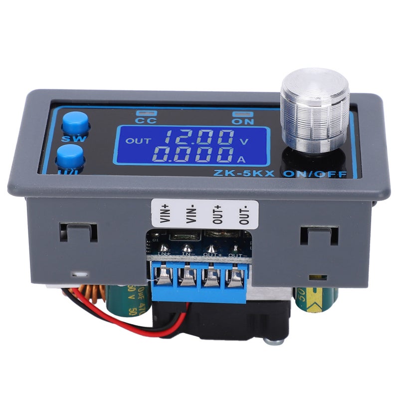 Buck Boost Converter: 5-in-1 LCD Display Input/Output Voltage Current Power Capacity Time - Reverse Connection & Anti-Backflow Protection Programmable Power Supply for Lab Battery Charging - Image 4