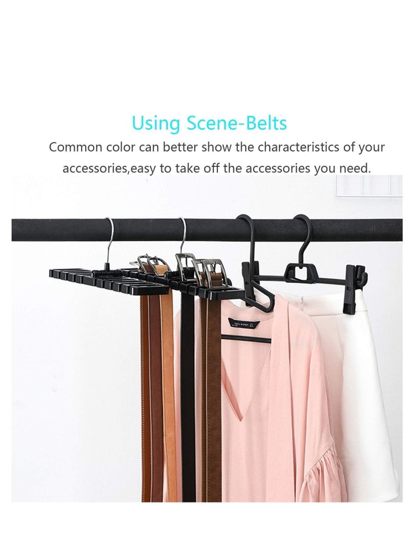 Y&D Belt Rack 2pcs Hanger Tie Holder Homeware Closet Organizer with Stainless Steel 360° Swivel Hook for Belts Ties Scarves  - Image 5