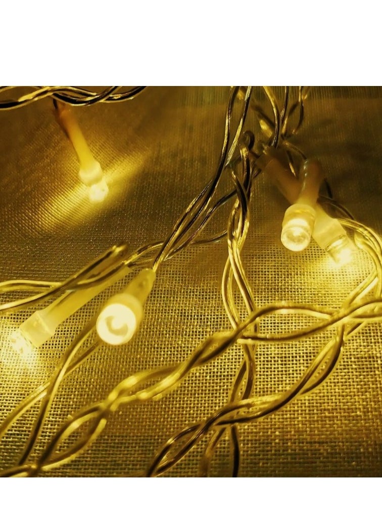 Icicle String Lights, 35Ft/10M, 240 LEDs Waterproof for Bedroom Patio Yard Garden Wedding Party-Outdoor Indoor Decoration Curtain Fairy Hanging Lights String Warm White